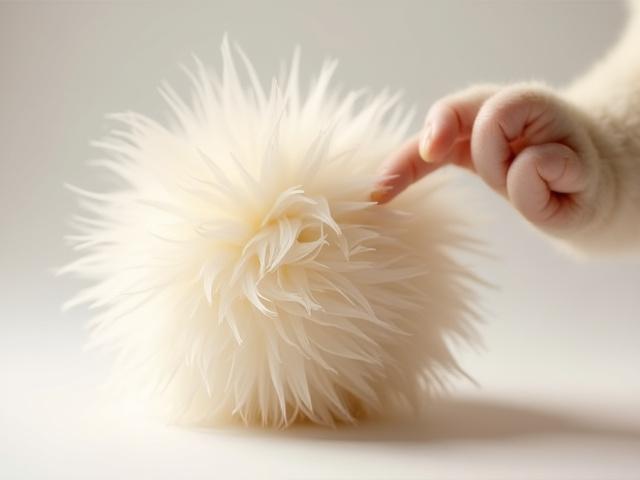 天狗の羽を模した猫用ボールおもちゃ